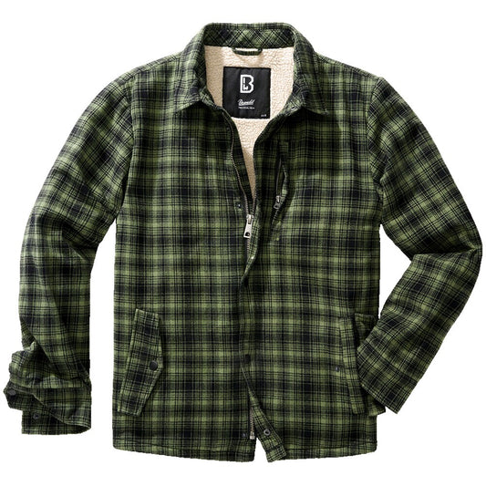 Kurtka Brandit Classic Sherpa Jacket Olive/Black Checkered