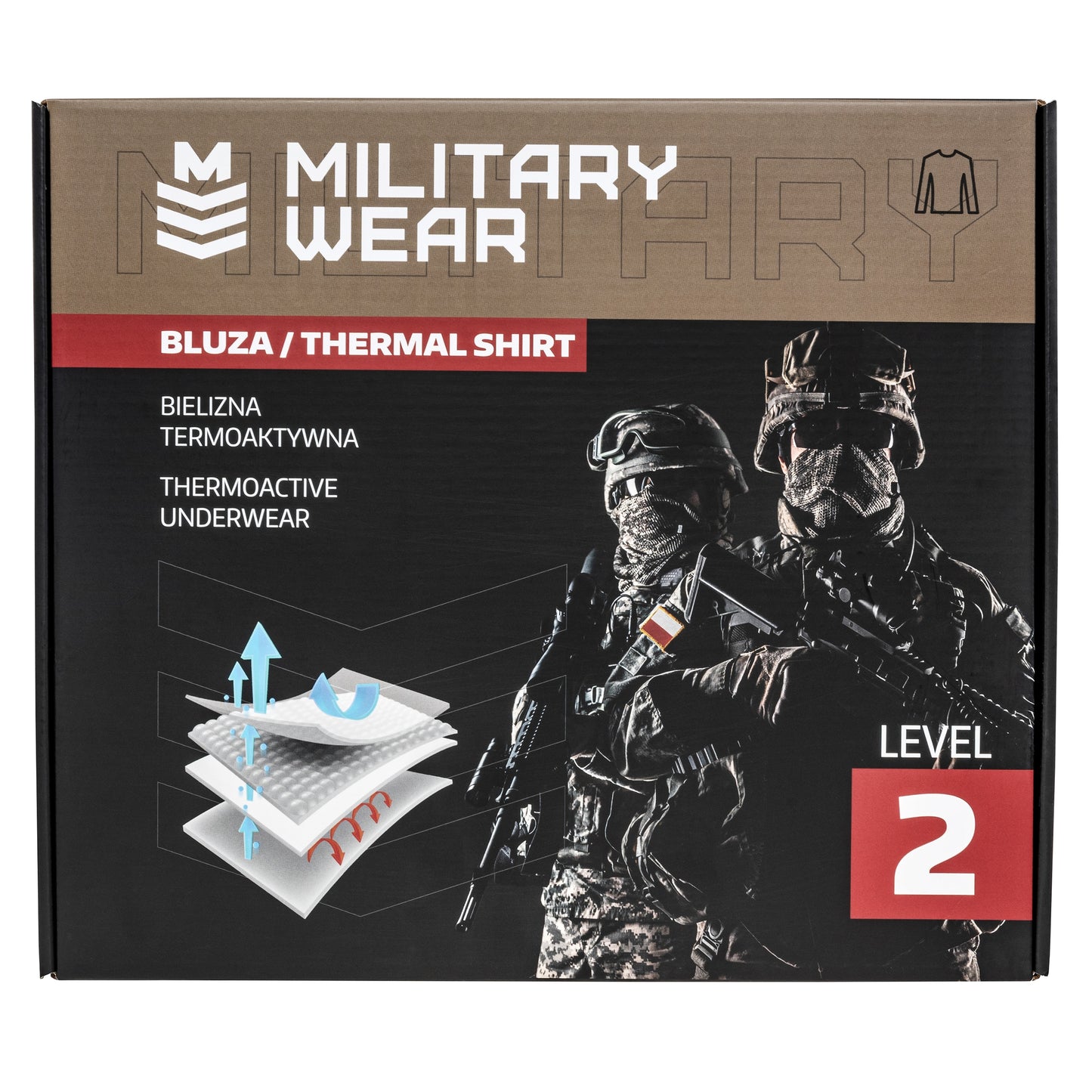 Koszulka termoaktywna Military Wear Tactical Level 2 - Black