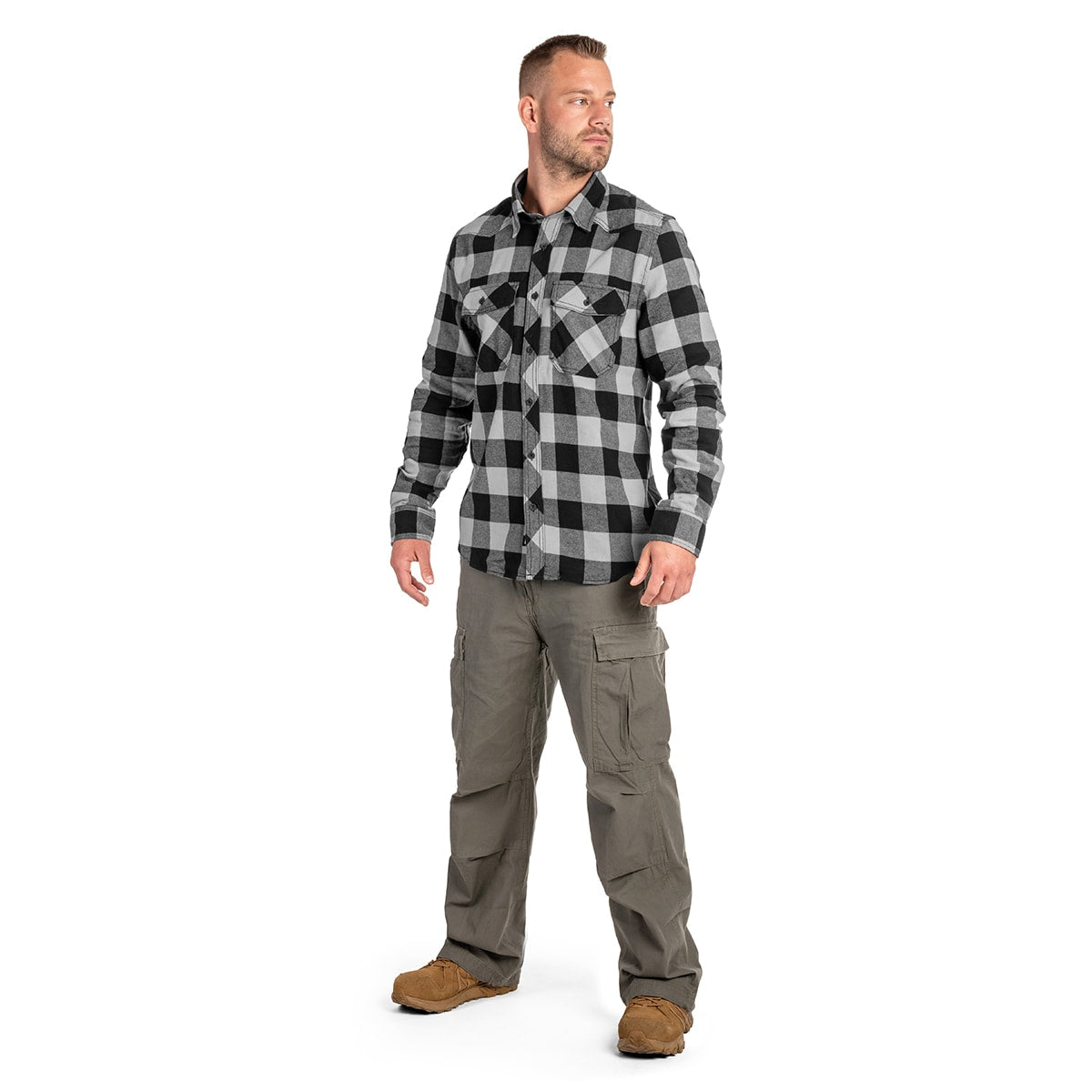 Koszula Brandit Check Shirt - Black/Charcoal