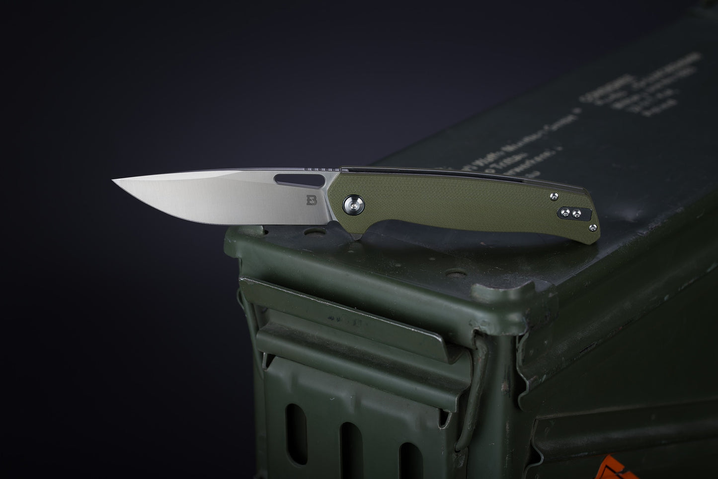 Nóż składany Badger Outdoor D2 Orix - Green