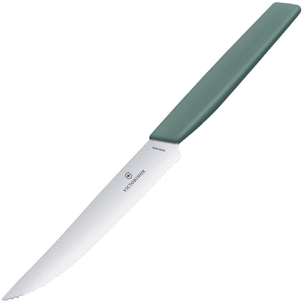 Nóż kuchenny Victorinox Swiss Modern Sage 12 cm - ząbkowany z ostrym czubkiem