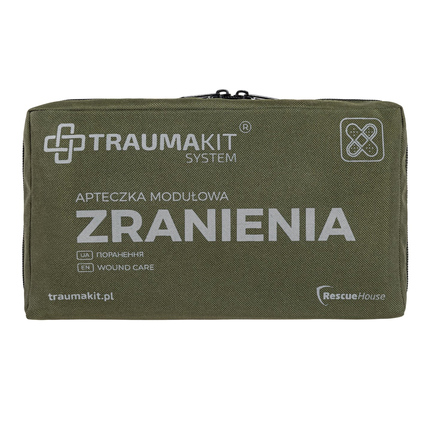 Apteczka modułowa AedMax Trauma Kit R Zielona - Zranienia