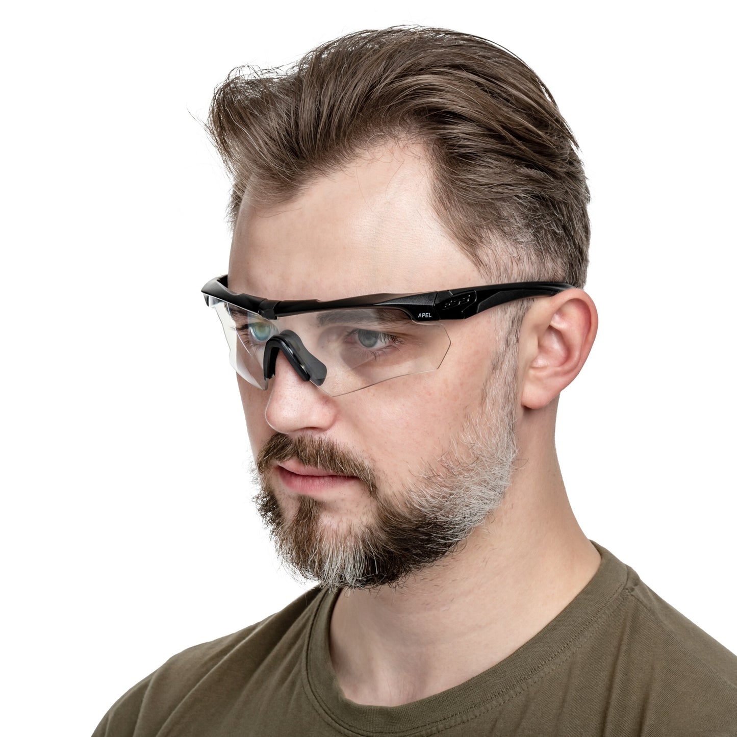 Okulary taktyczne ESS Crossbow APEL Clear/Smoke Gray - Black