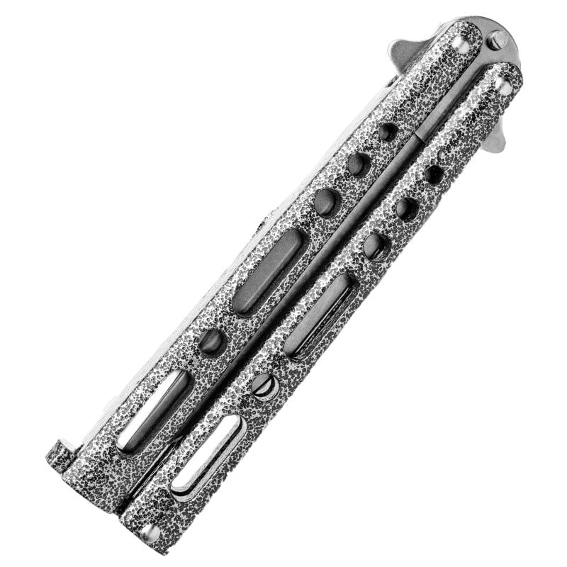 Nóż składany motylek Bear&Son Silver Vein Stonewash