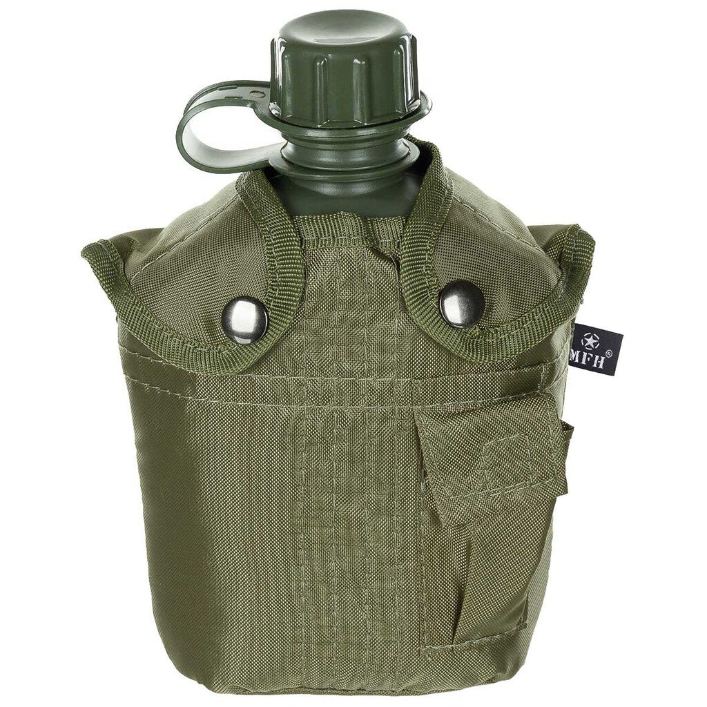Manierka MFH z pokrowcem 1 l - Olive
