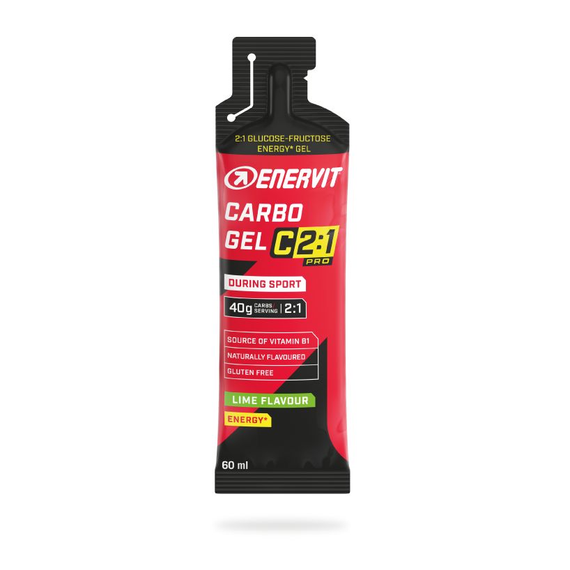 Żel energetyczny Enervit Sport Carbo Gel C2:1PRO - 2 x 60 ml - Limonkowy