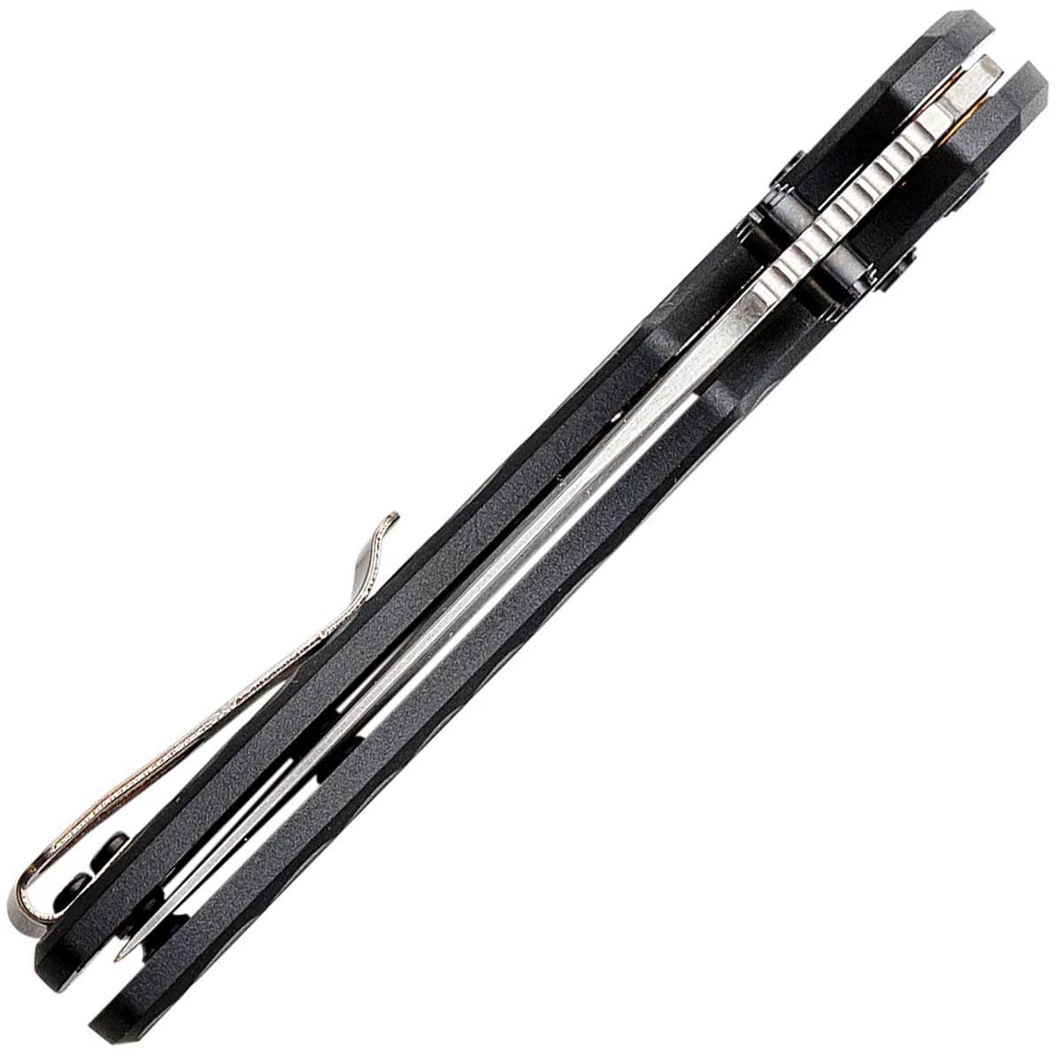 Nóż składany Hogue Deka 3,25" Clip-Point Tumbled Stoned - Black