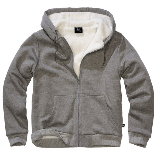 Bluza Brandit Sweatjacket Teddylining - Dark Grey Melange