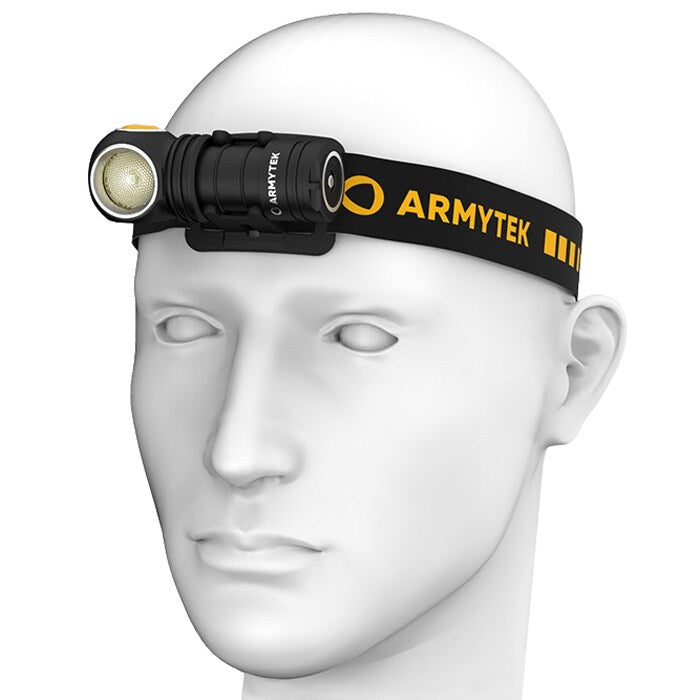 Latarka czołowa i kątowa Armytek Wizard C1 Pro Magnet USB Yellow PCB - 930 lumenów