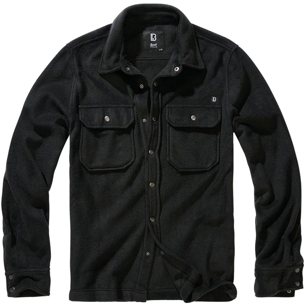 Koszula Brandit Jeff Fleece Long Sleeve - Black