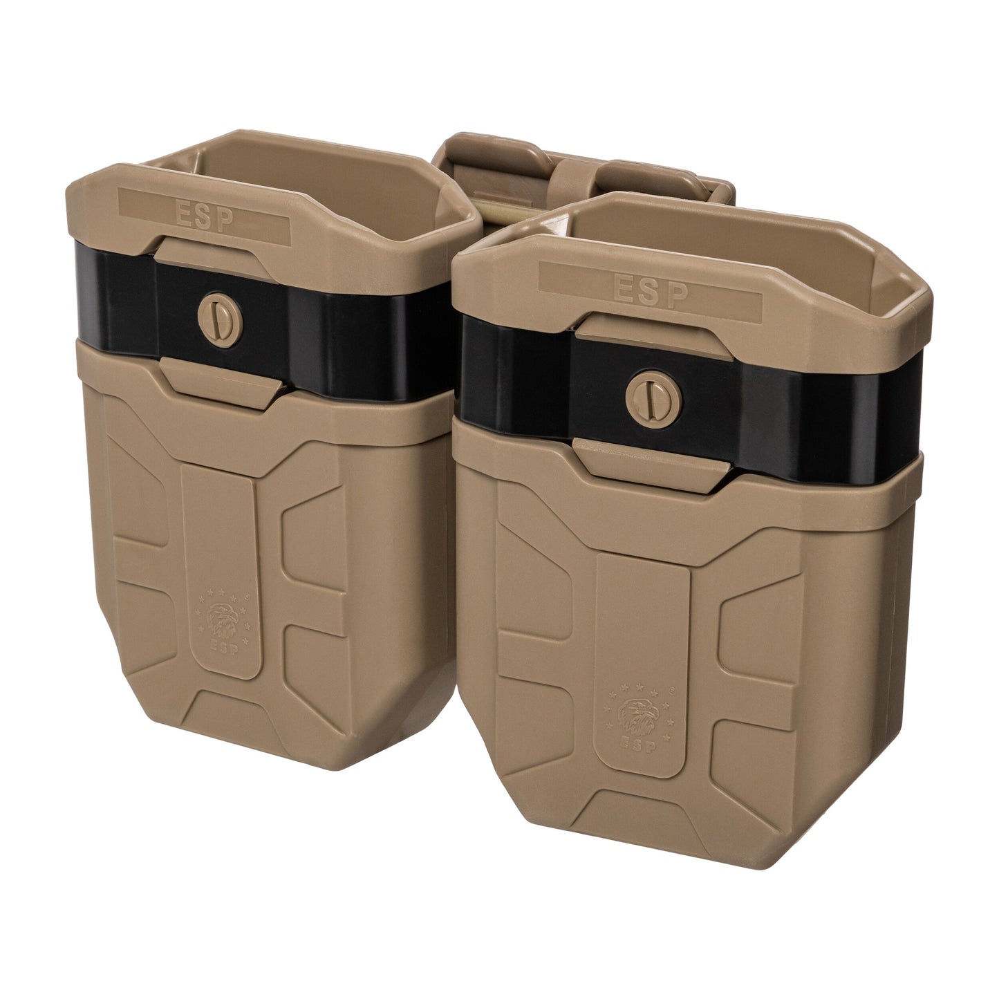 Podwójna ładownica obrotowa ESP z montażem UBC-04-2 na magazynki do AK - Khaki