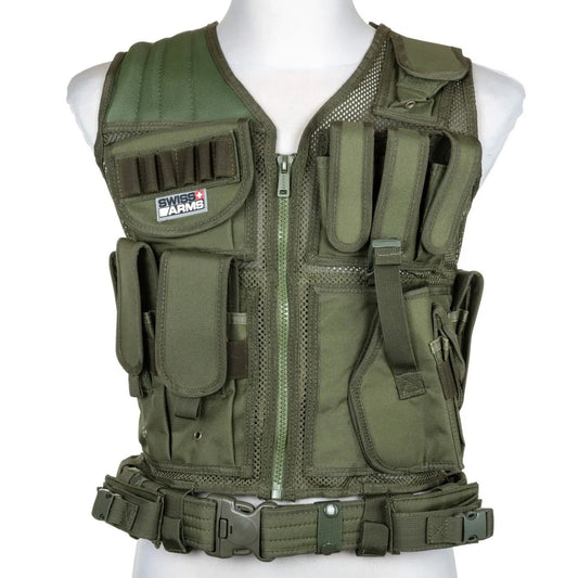 Kamizelka taktyczna Cybergun Swiss Arms Tactical BT-4 - Olive