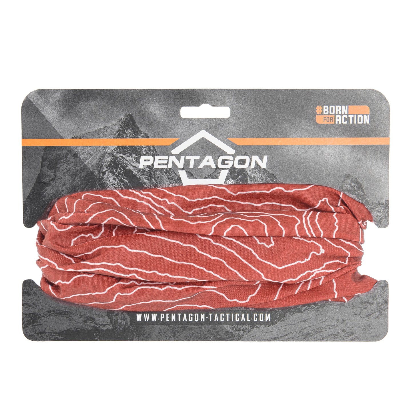 Chusta ochronna Pentagon Skiron Topographic Map Maroon Red
