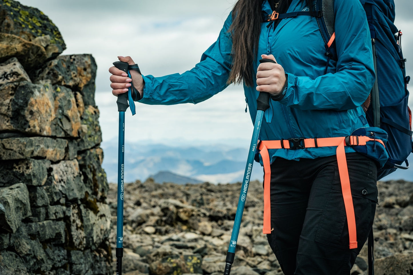 Kije trekkingowe Highlander Outdoor Mull - Blue