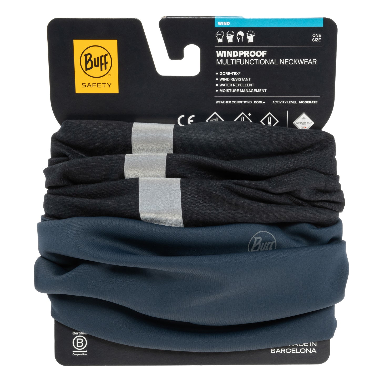 Chusta ochronna Buff Safety Windproof Reflective - Navy