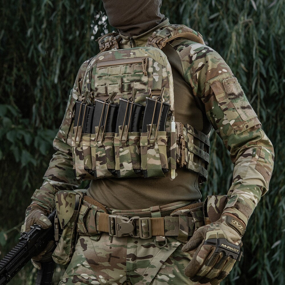 Panel przedni M-Tac na 4 magazynki do kamizelki Cuirass QRS XL - MultiCam
