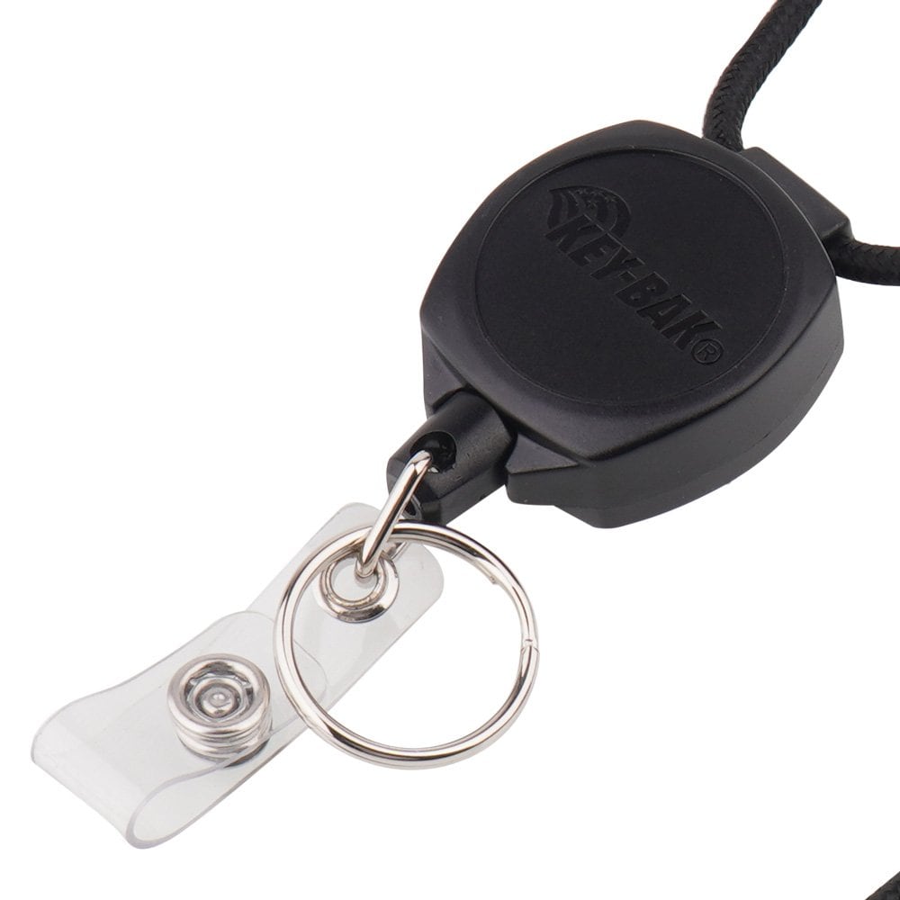 Retraktor Key-Bak Sidekick ze smyczą i mocowaniem identyfikatora