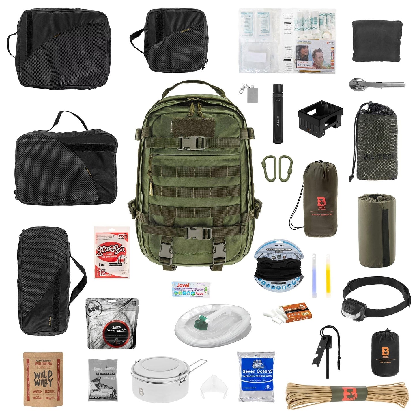 Plecak ewakuacyjny Wisport Sparrow II 30 l Standard V2 - z wyposażeniem