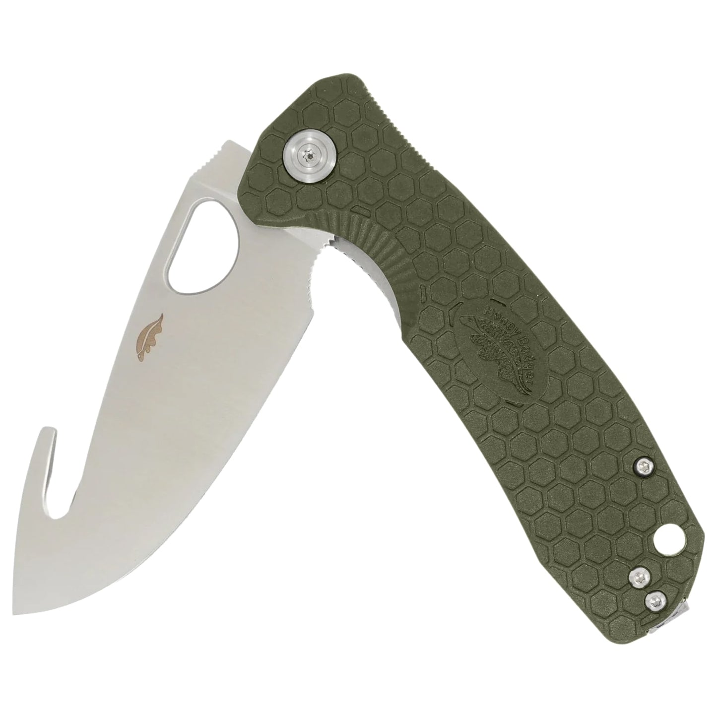 Nóż składany Honey Badger Hook Large 8Cr13MoV - Green