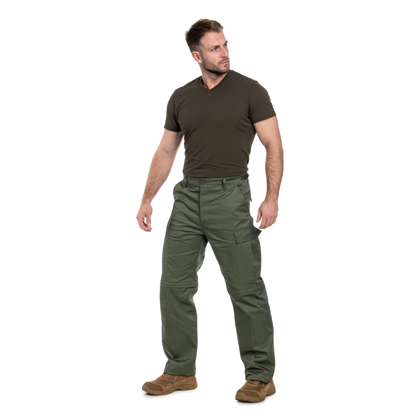 Spodnie trekkingowe 2w1 Mil-Tec BDU Zip-Off - Olive
