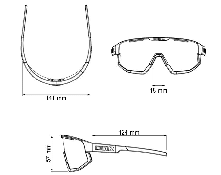 Okulary przeciwsłoneczne Bliz Matrix Small Nano Optics - Black/Coral Orange Blue