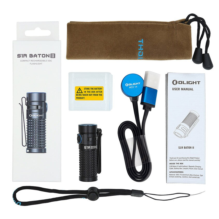 Latarka akumulatorowa Olight S1R II Baton Black - 1000 lumenów