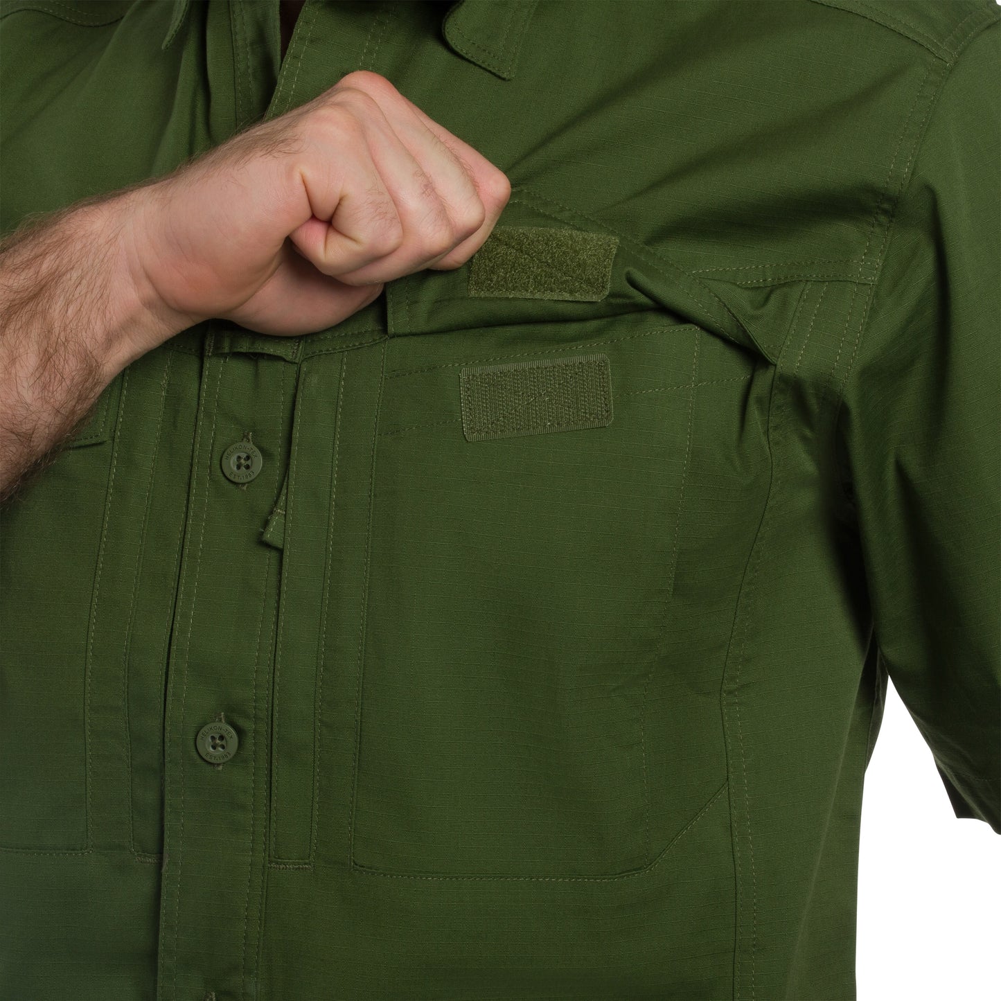 Koszula Helikon Defender Mk2 PolyCotton Ripstop Short Sleeve - Pine Green