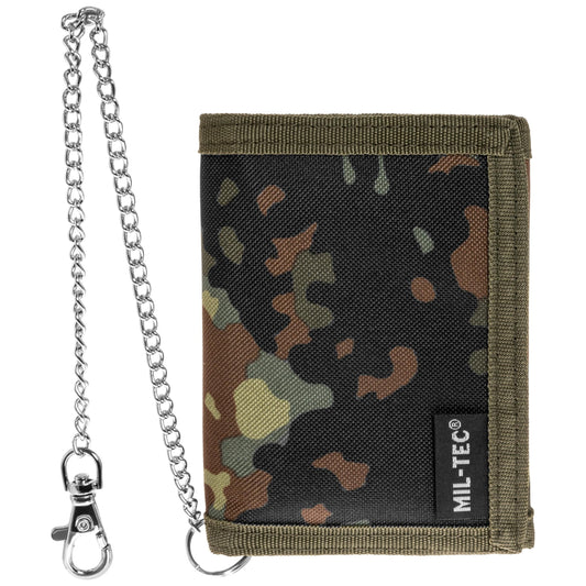 Portfel Mil-Tec z łańcuszkiem - Flecktarn