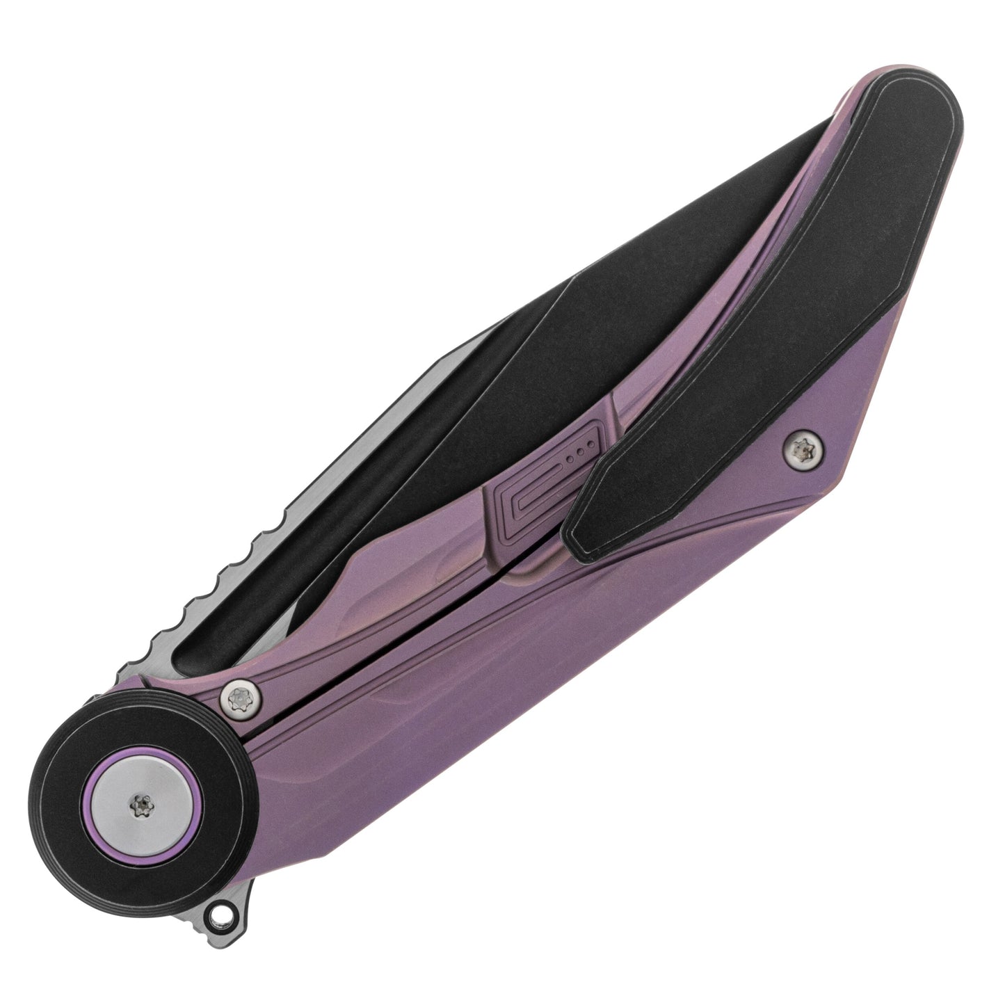 Nóż składany Bestech Knives Seraph M390 - Purple Titanium/Black Stonewash Satin