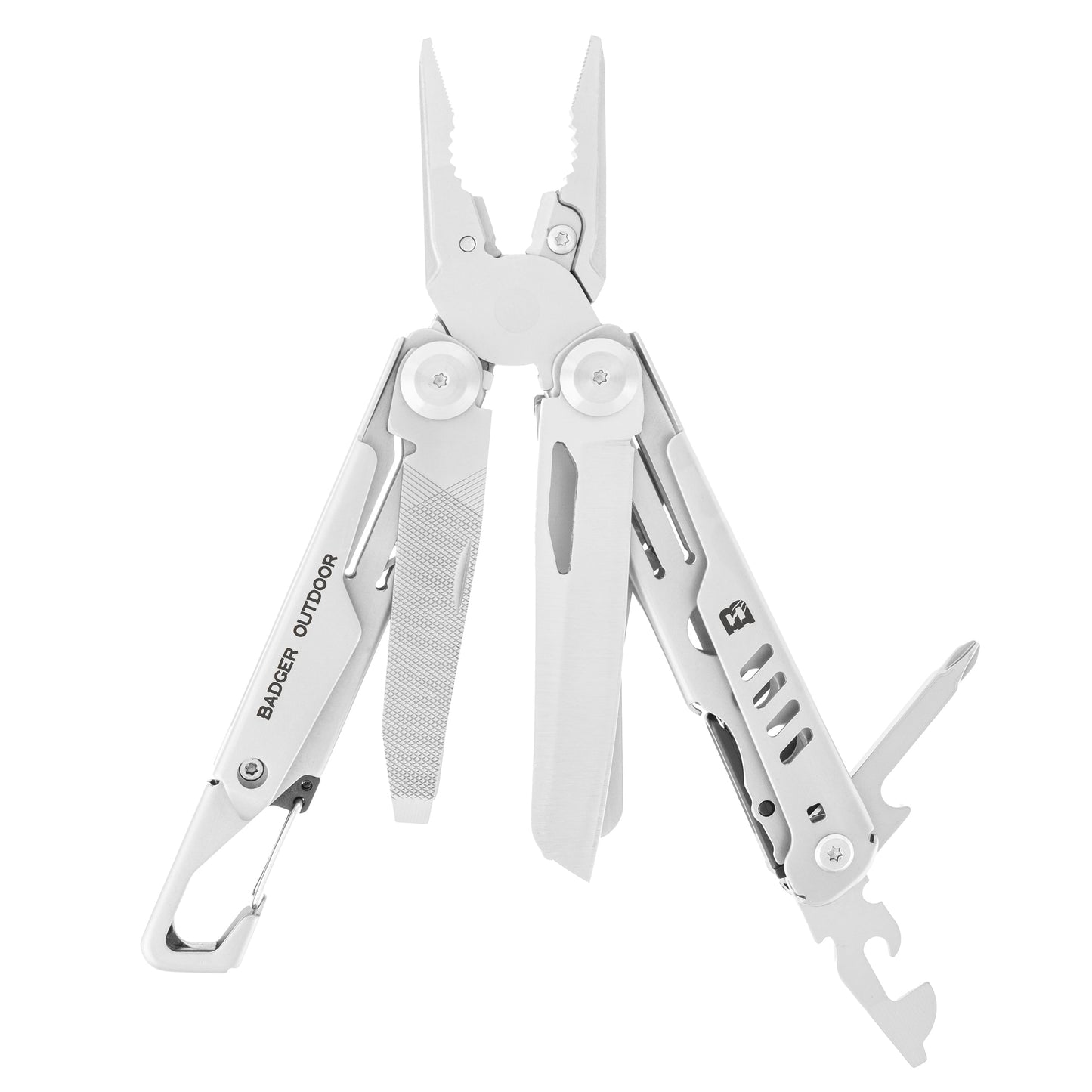 Multitool Badger Outdoor Fang + latarka czołowa XRG Multi H-X8 - zestaw
