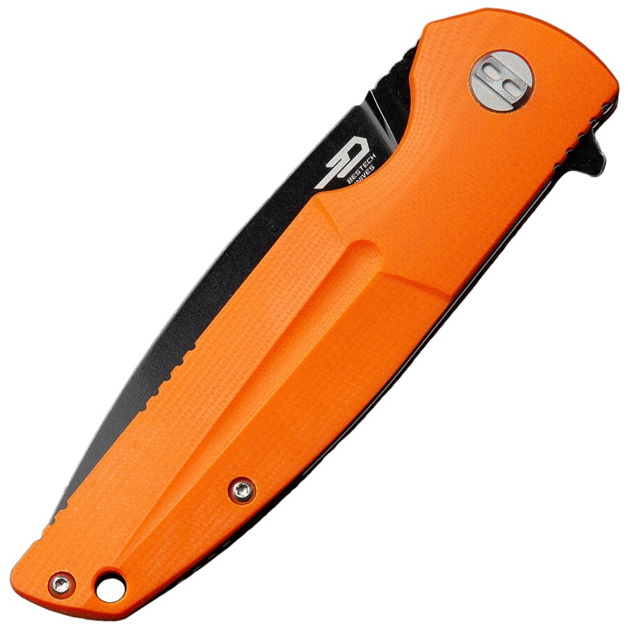 Nóż składany Bestech Knives Fin Black Stonewash - Orange