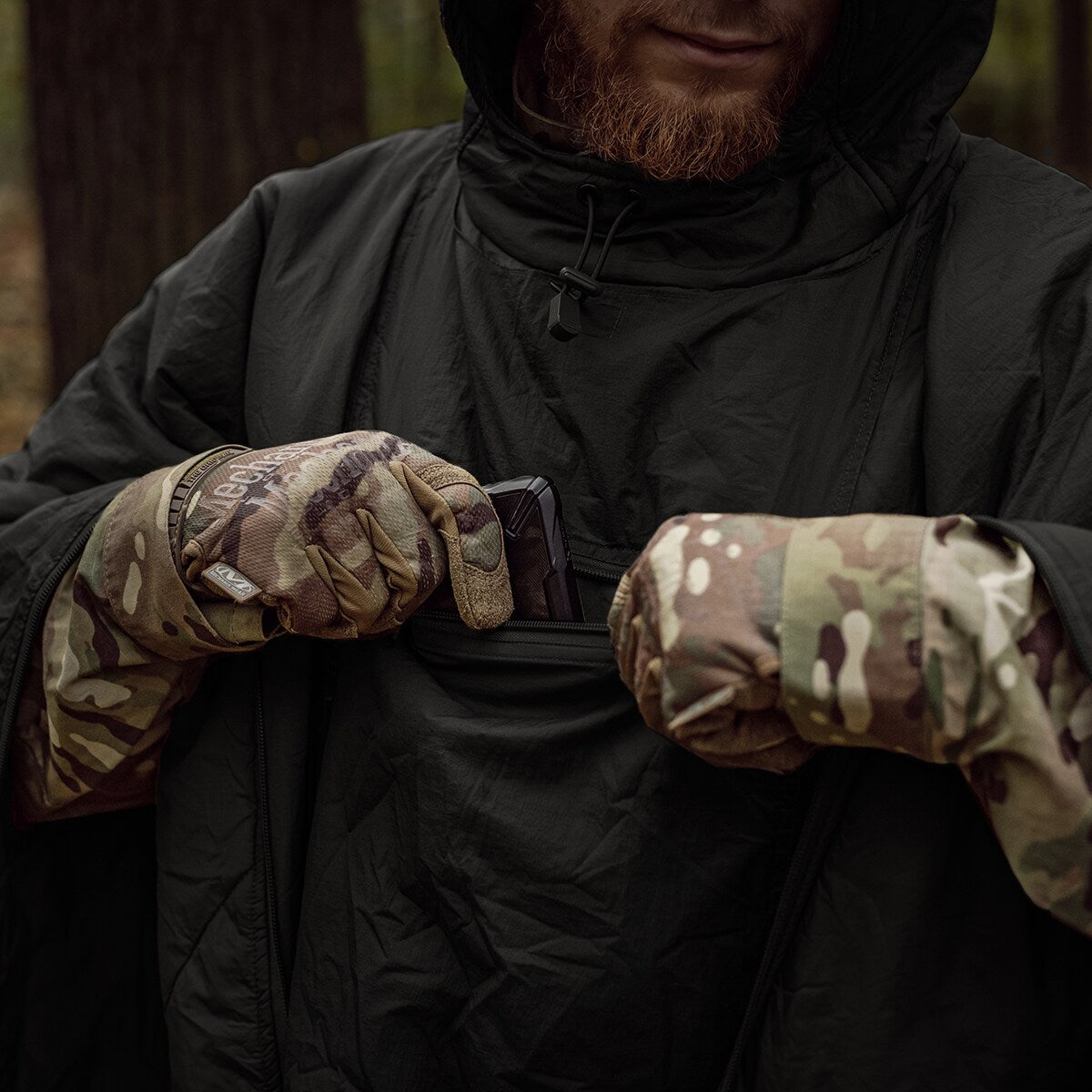 Ponczo Helikon Swagman Roll Climashield Apex z funkcją śpiwora - Black