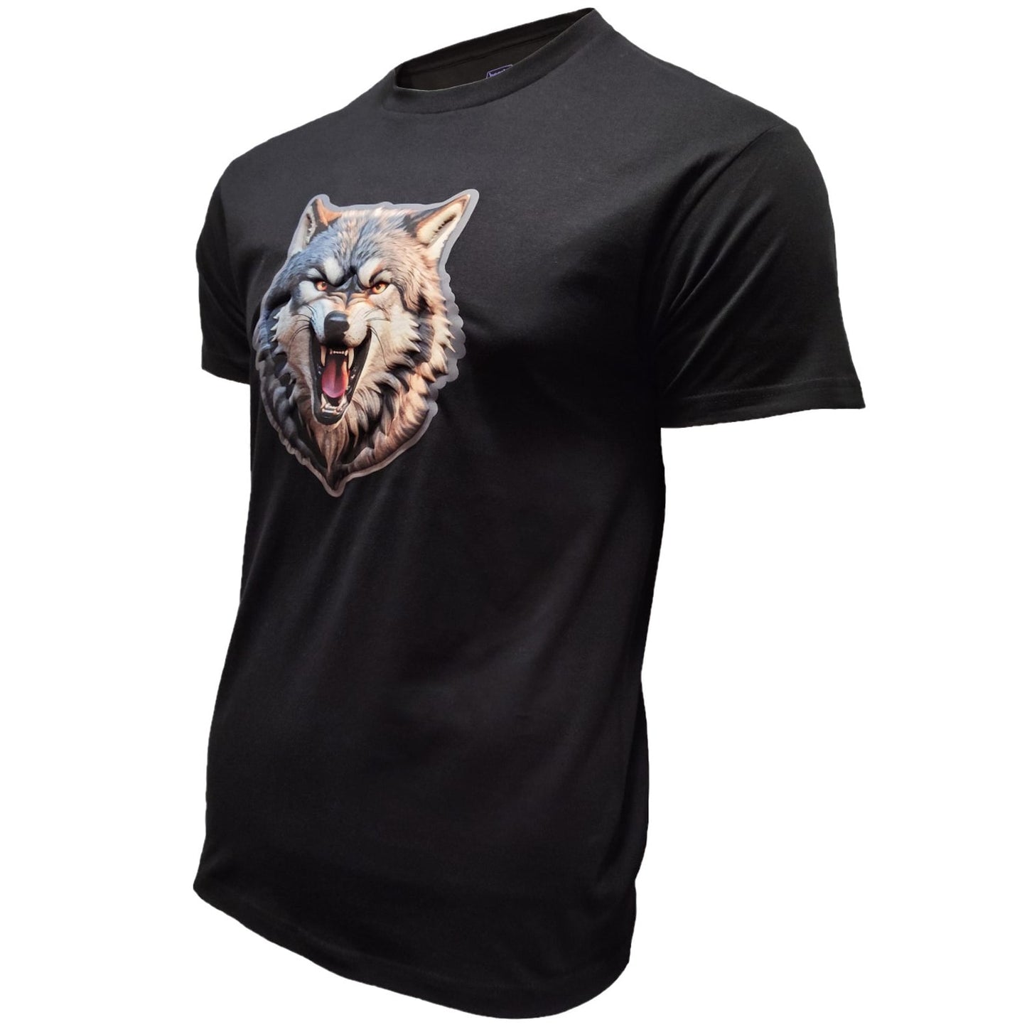 Koszulka T-Shirt Haasta Wilk 3D - Czarna