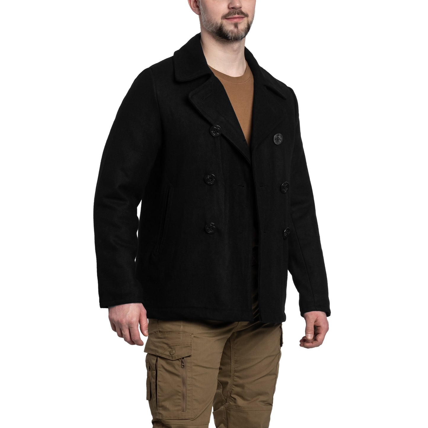 Płaszcz bosmanka Brandit Pea Coat - Black