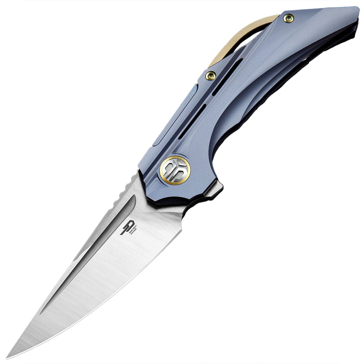 Nóż składany Bestech Knives Vigil - Satin Blade/Blue Titanium
