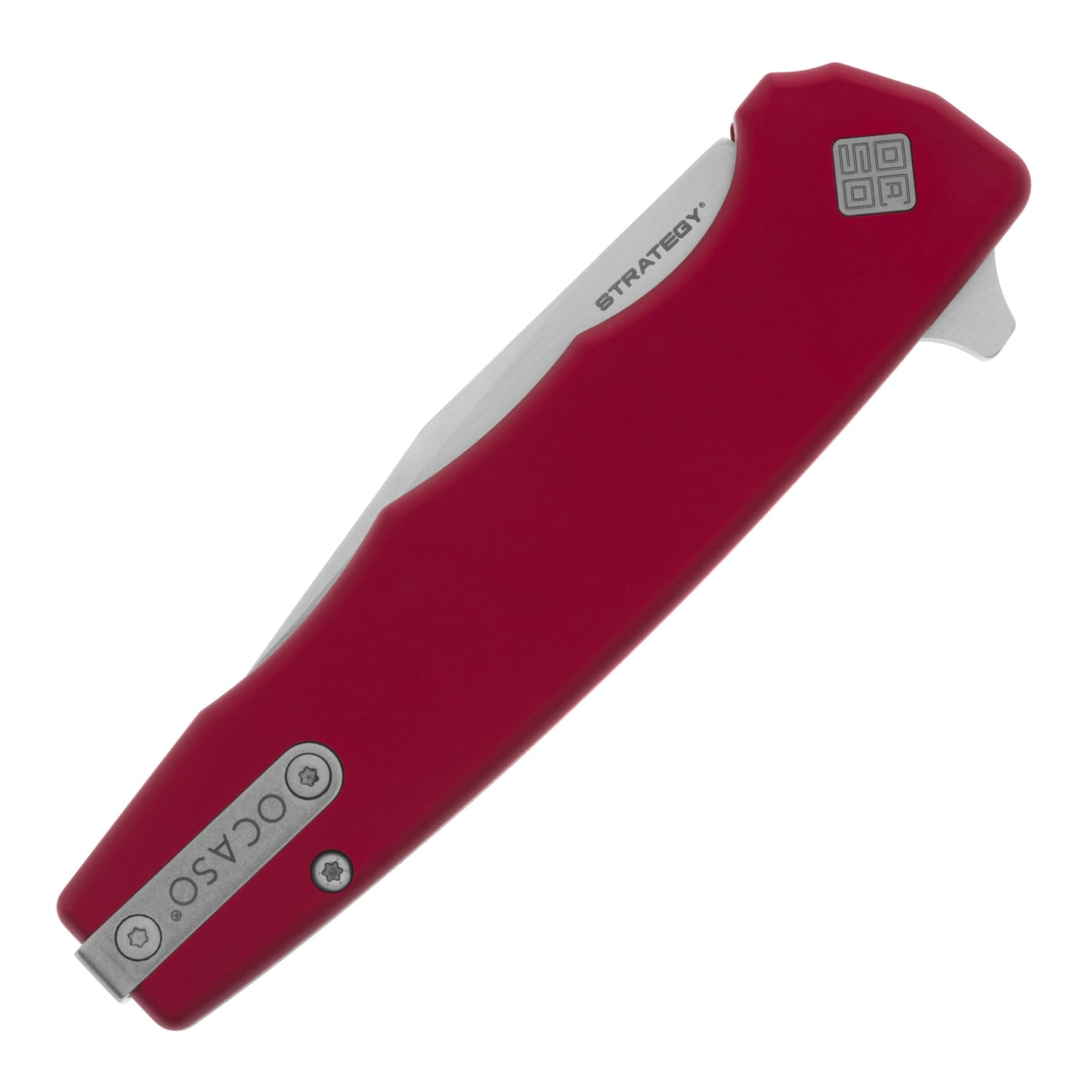 Nóż składany Ocaso Strategy Aluminum - Satin/Red