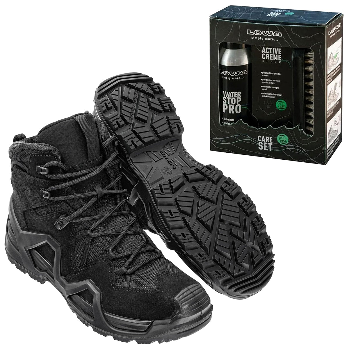Buty damskie Zephyr MK2 GTX MID TF Black + Care Set Lowa do czyszczenia obuwia - zestaw