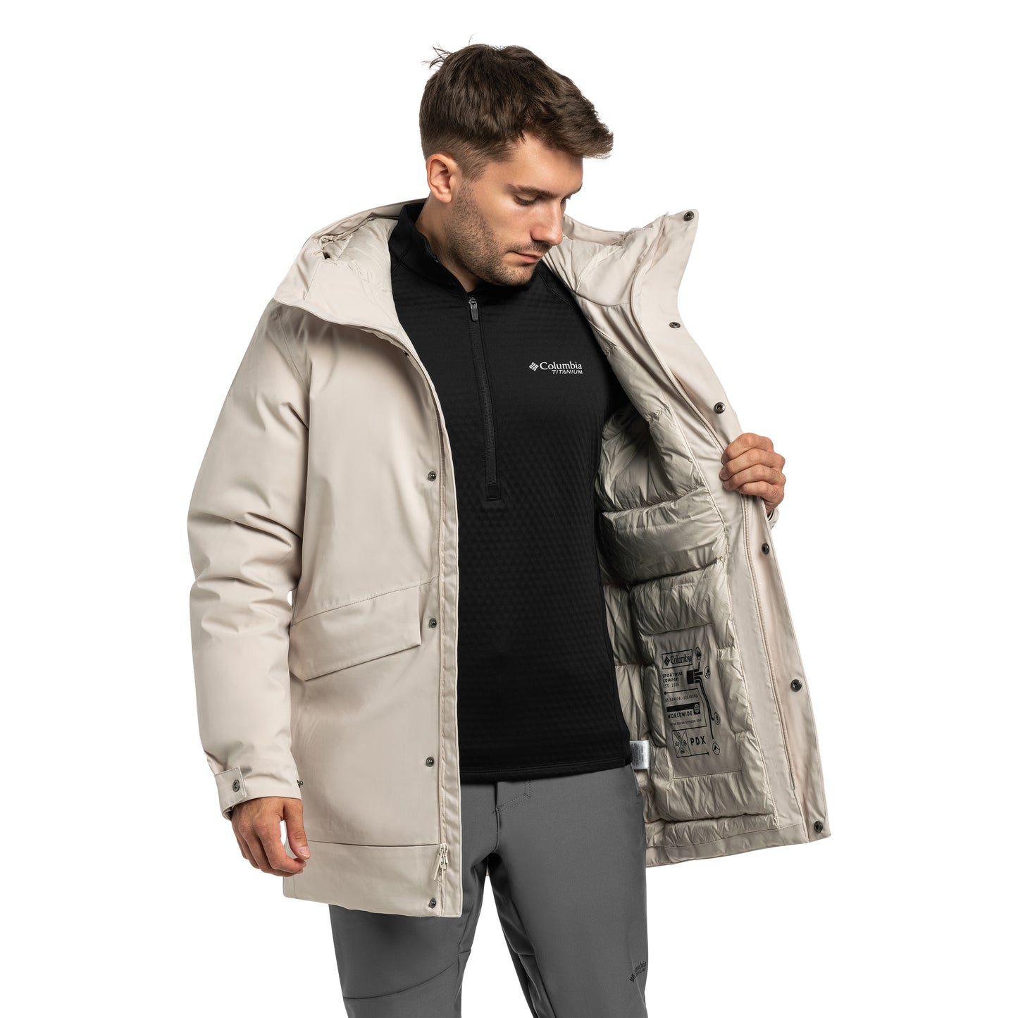 Kurtka Columbia Street Heights Waterproof Down Parka - Dark Stone