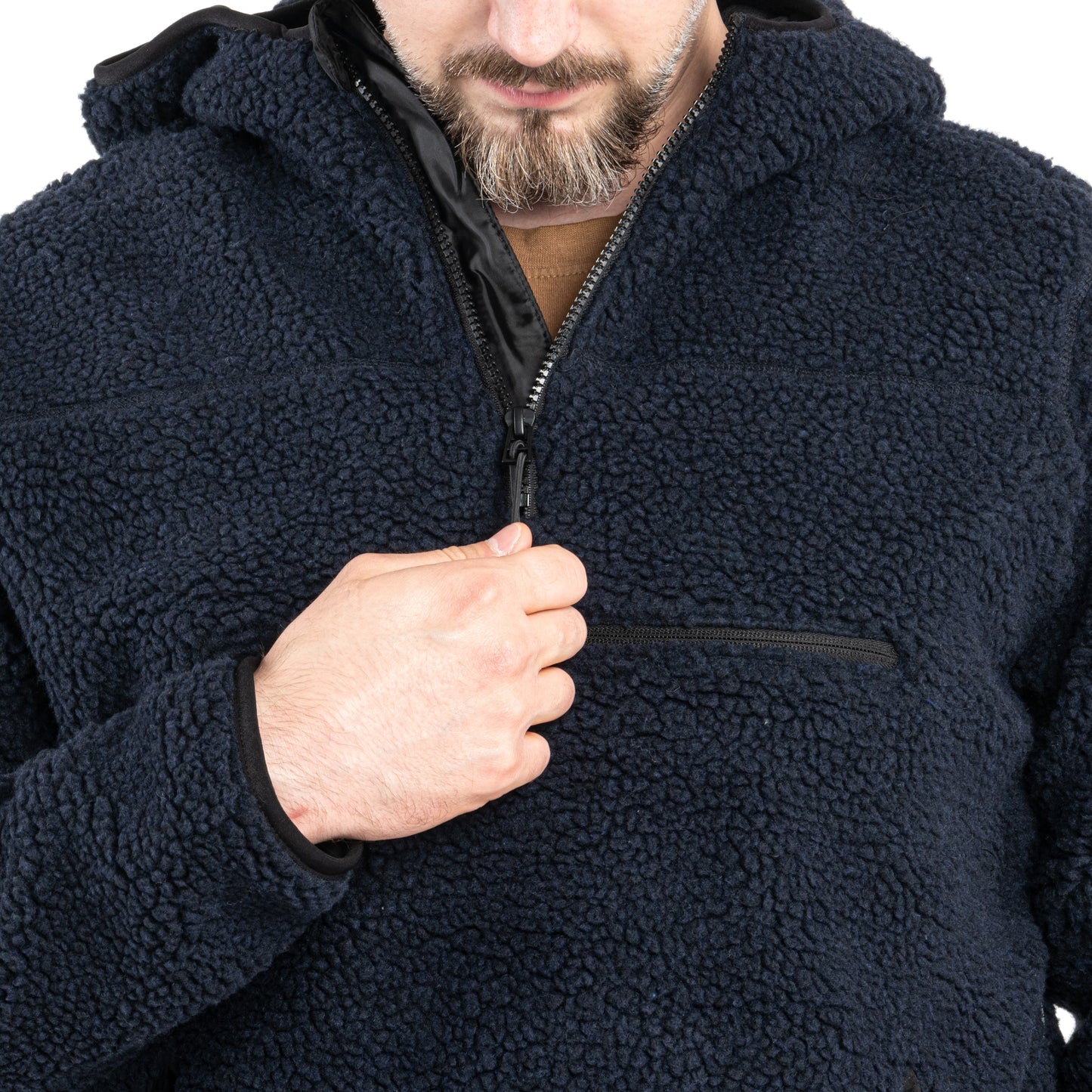 Polar Brandit Teddyfleece Worker Pullover - Navy