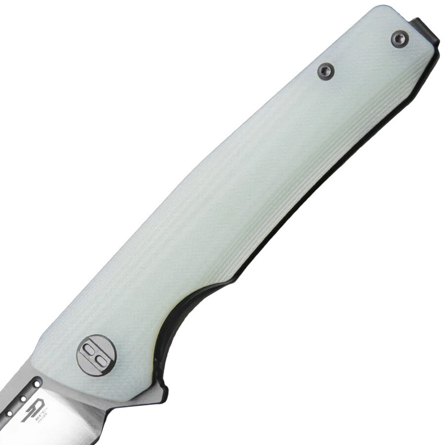 Nóż składany Bestech Knives Slyther - Grey Titanized/Satin, Transparent G10