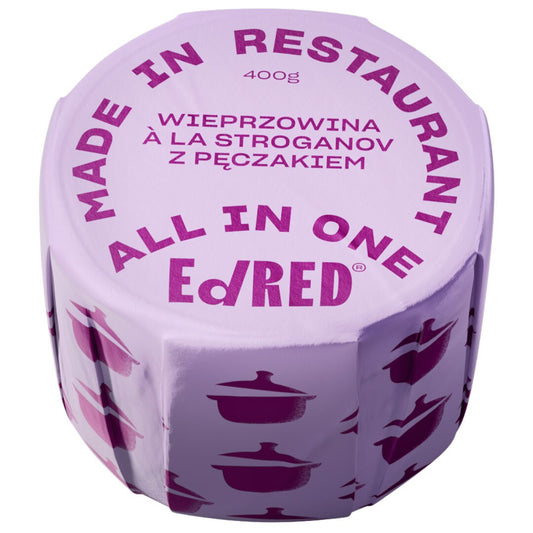 Żywność konserwowana Ed Red - wieprzowina a'la stroganov z kaszą pęczak 400 g