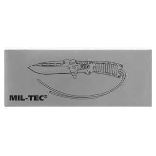 Nóż składany Mil-Tec Paracord z krzesiwem - Black