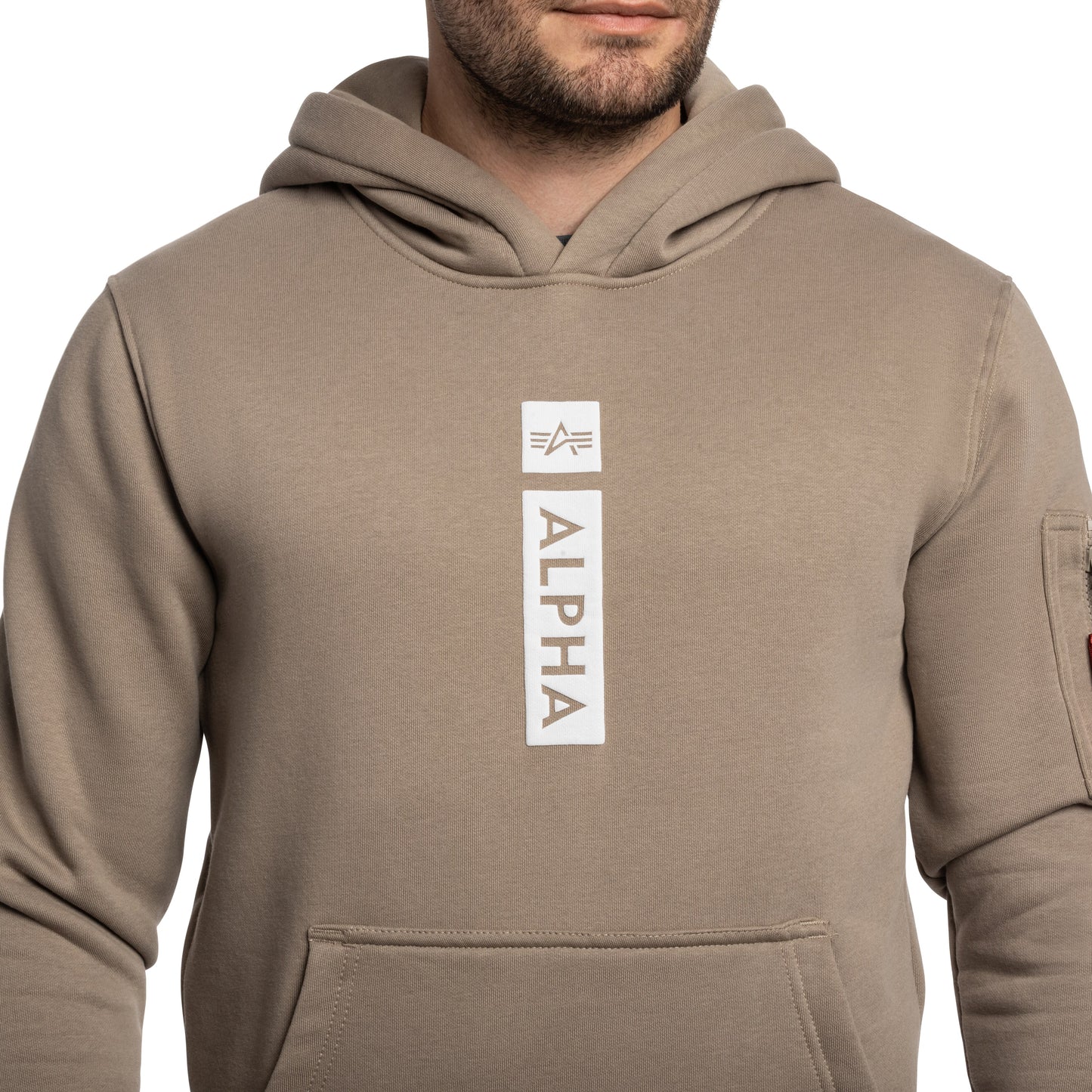 Bluza Alpha Industries Alpha Puff Print Hoodie - Vintage Sand