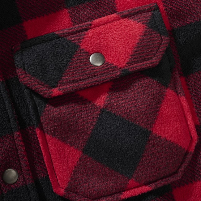 Koszula Brandit Jeff Fleece Long Sleeve - Red/Black
