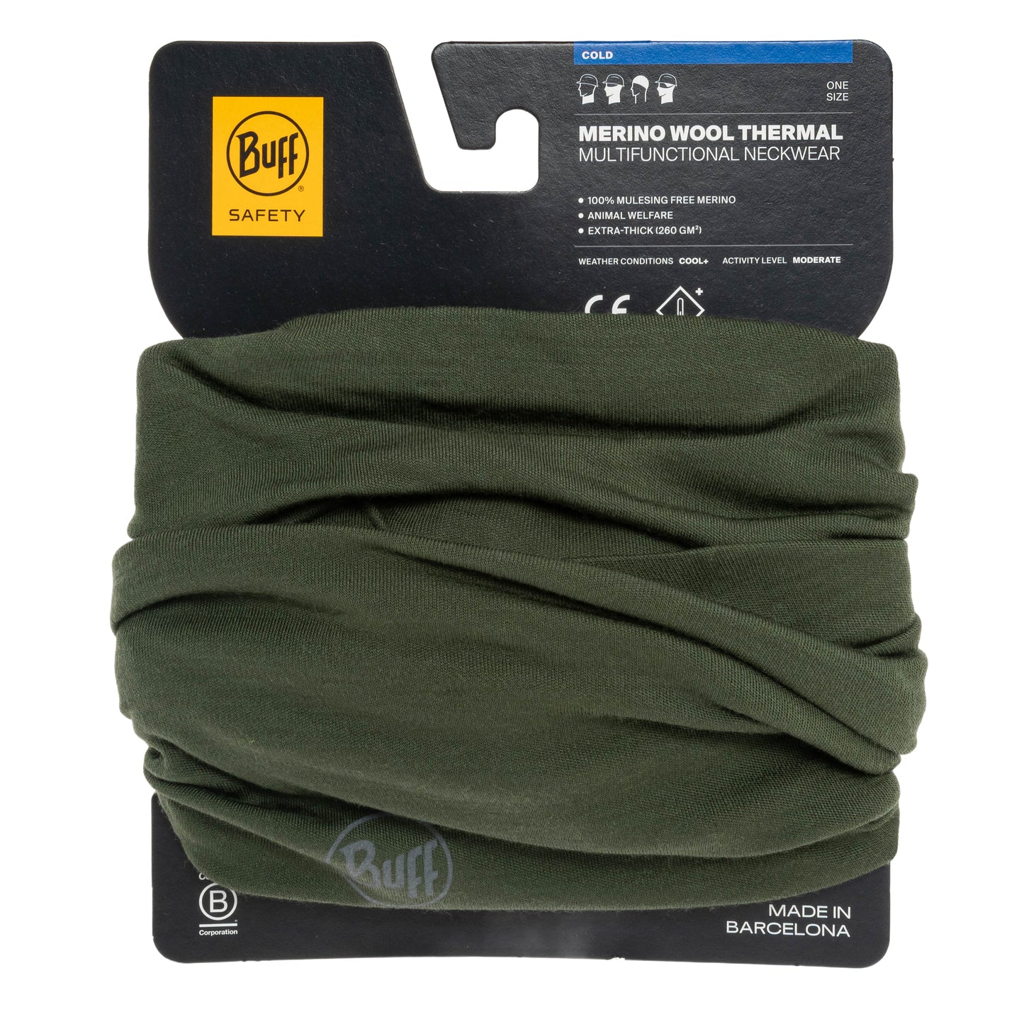 Chusta ochronna Buff Safety Merino Wool Thermal - Cedar