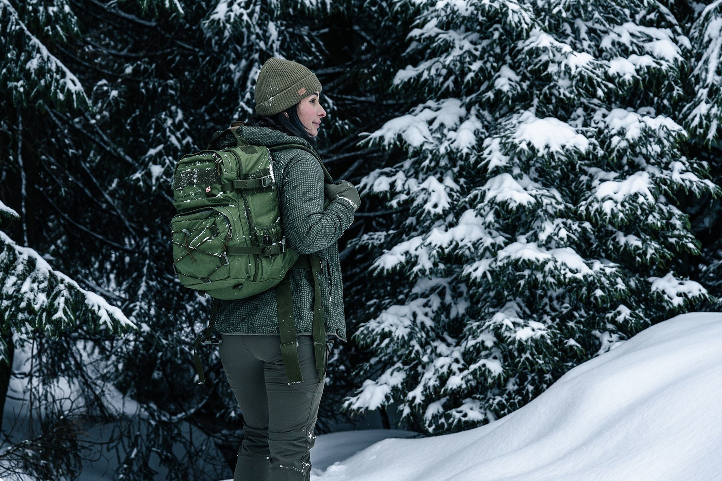 Czapka Helikon Merino Wanderer - Olive Green