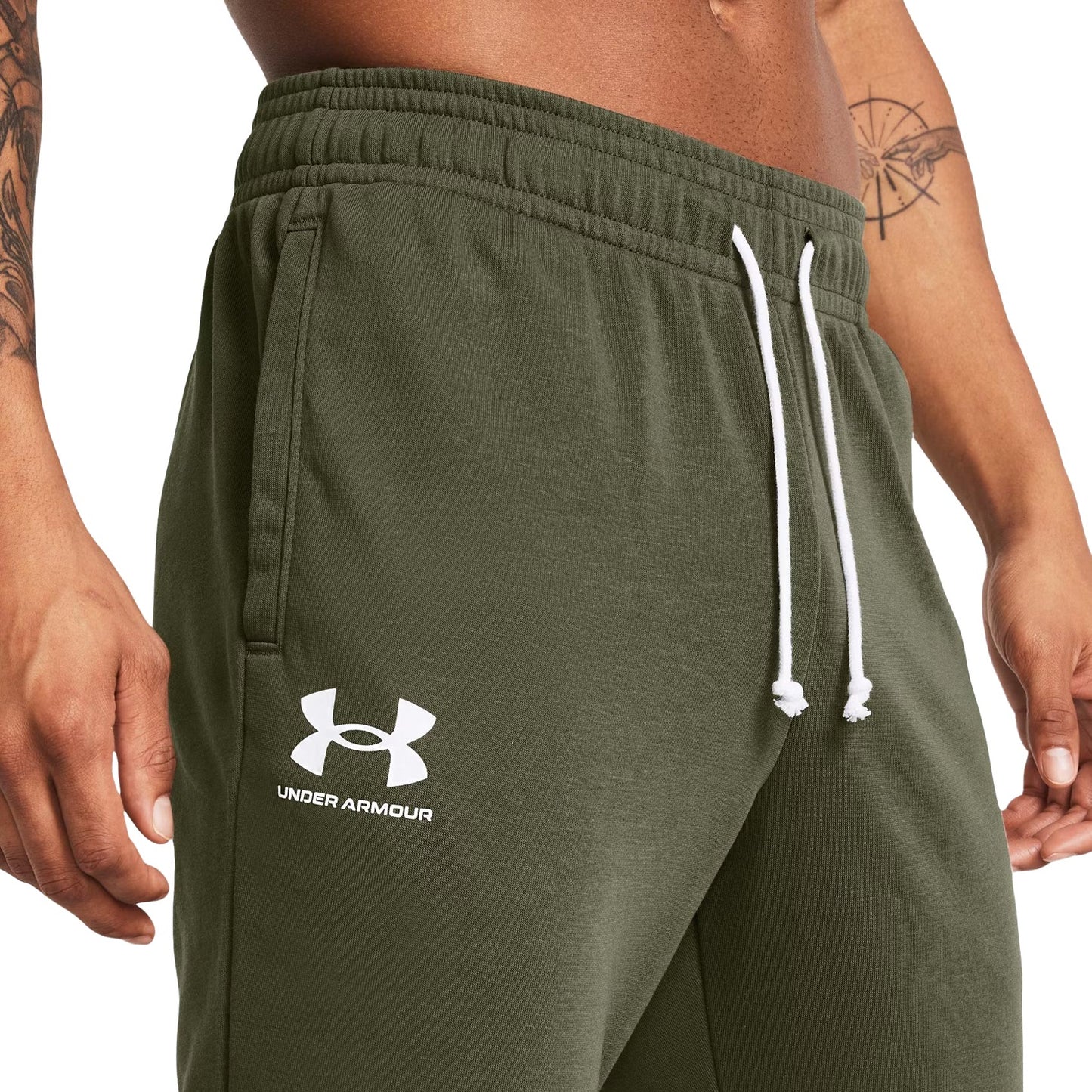 Spodnie Under Armour Rival Terry Jogger - OD Green/Onyx White
