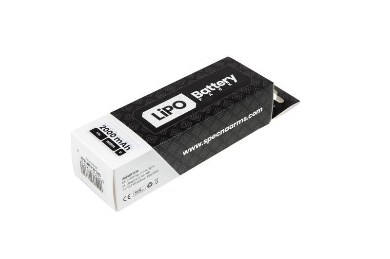 Akumulator ASG Specna Arms Li-Po 7,4V 2000mAh 15/30C - T-Connect