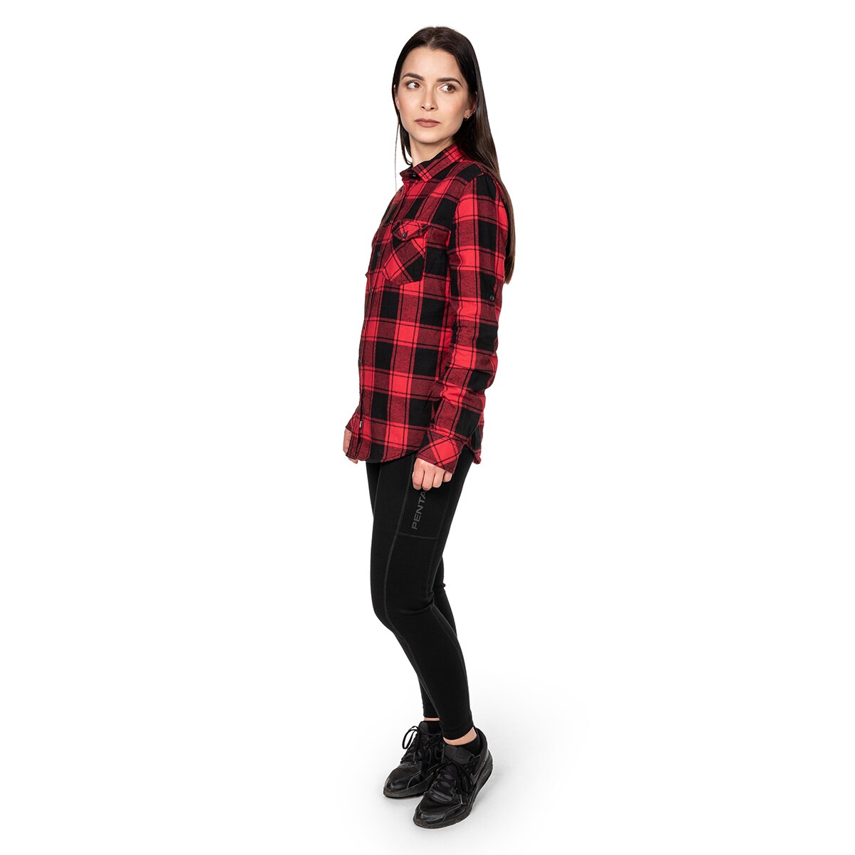 Koszula damska Brandit AMY flanelowa - Red/Black
