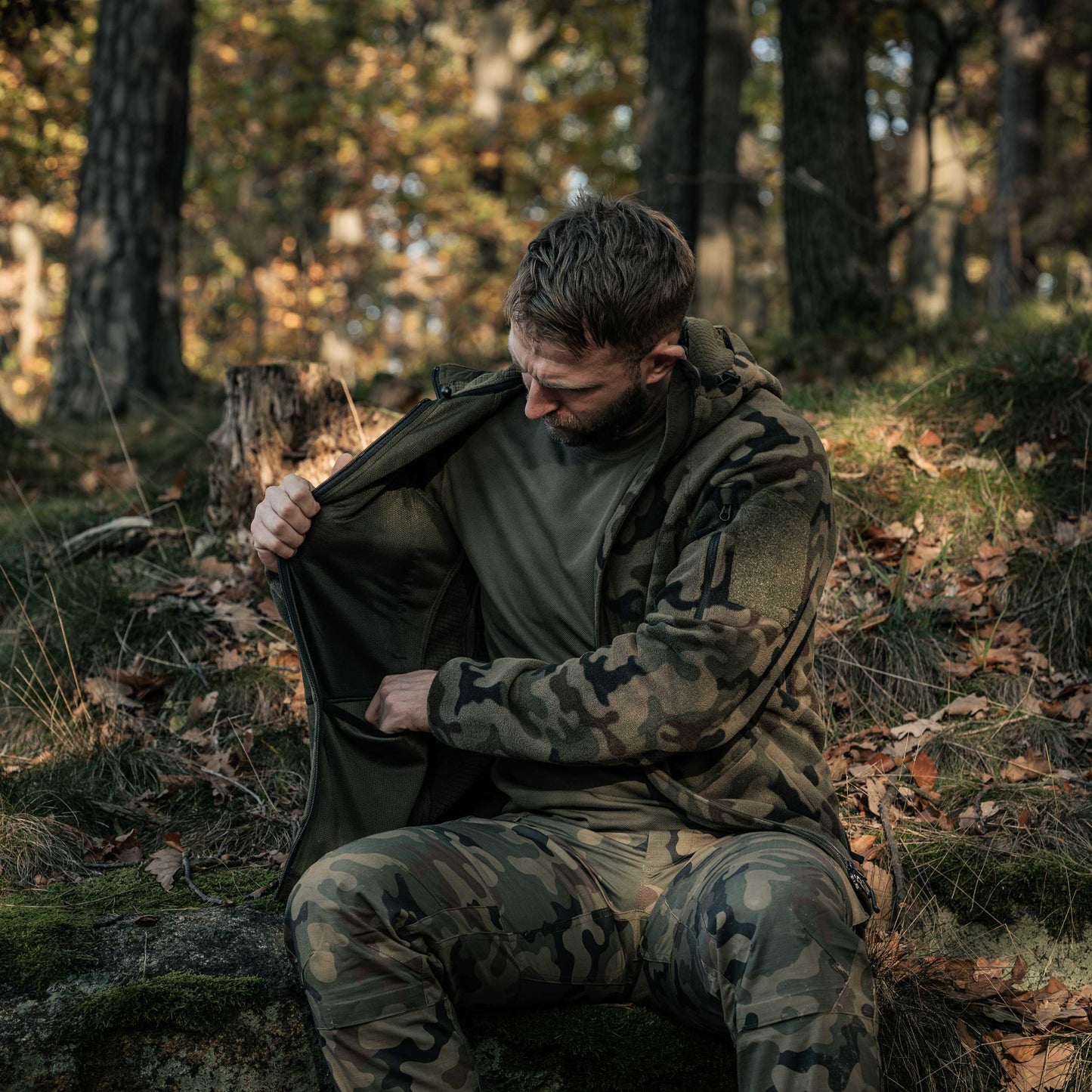 Polar Helikon Patriot MK2 Hybrid Fleece - wz.93 Pantera PL Woodland